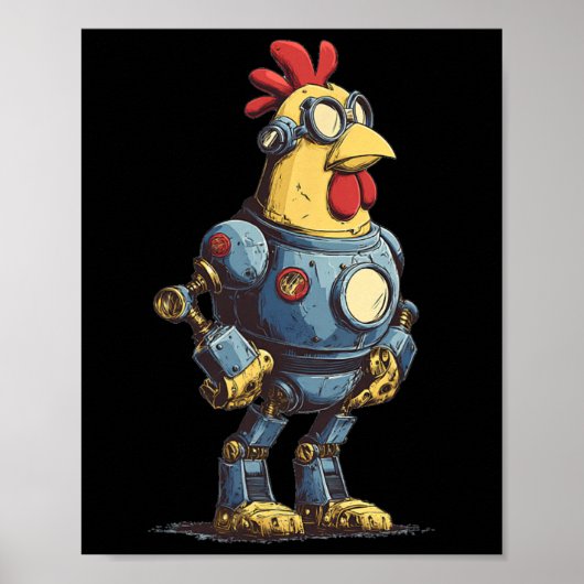 Awesome Chicken Robot For Future Animals Lovers  Poster (Vorne)