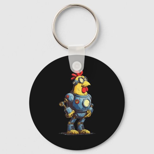 Awesome Chicken Robot For Future Animals Lovers  Schlüsselanhänger (Vorderseite)