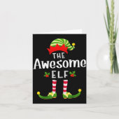 Awesome Christmas Elf Matching Pajama X-mas Party  Karte (Vorderseite)