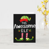 Awesome Christmas Elf Matching Pajama X-mas Party  Karte (Gelbe Blume)