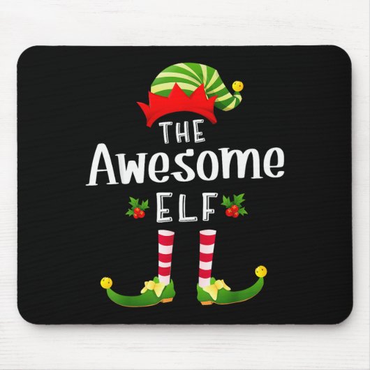 Awesome Christmas Elf Matching Pajama X-mas Party Mousepad (Vorne)