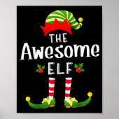 Awesome Christmas Elf Matching Pajama X-mas Party  Poster (Vorne)