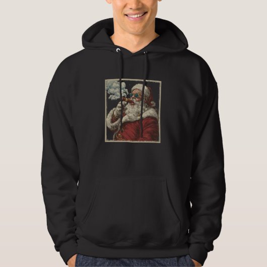 Awesome Cigar Santa Graphic Hoodie (Vorderseite)