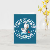 Awesome Clogging Champion Toilet Karte (Gelbe Blume)