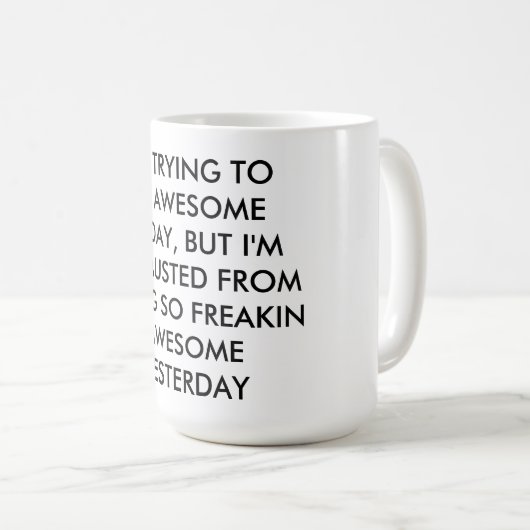 AWESOME COFFEE MUG! KAFFEETASSE (VorderseiteRechts)