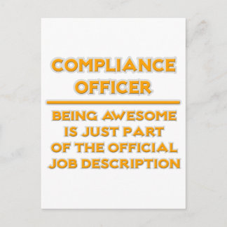 Awesome Compliance Officer .. Job Description Postkarte