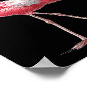 Awesome Cool Flamingo With Christmas Hat And Sungl Poster (Ecke)