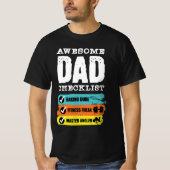 Awesome Dad Checklist Funny Father’s Day T-Shirt (Vorderseite)