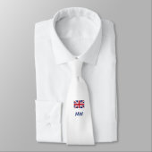 Awesome Dad UNION JACK UK FLAG Monogram Krawatte (Gebunden)