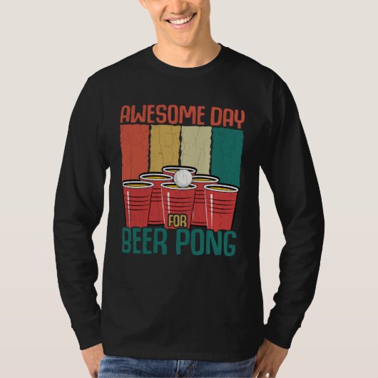 Awesome Day For Beer Pong Sports Player Graphic T-Shirt (Vorderseite)