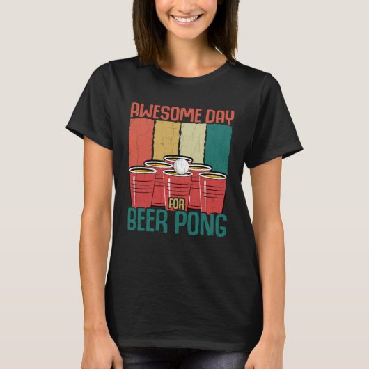 Awesome Day For Beer Pong Sports Player Graphic T-Shirt (Vorderseite)