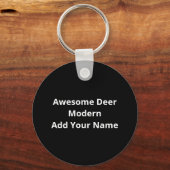 Awesome Deer Lover Creative Modern Design Keychain Schlüsselanhänger (Rückseite)
