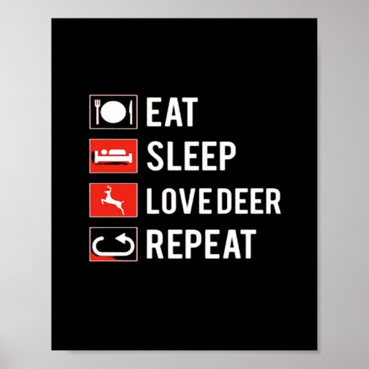 Awesome Deer Lover Creative Modern Design Poster (Vorne)