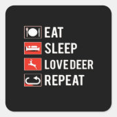 Awesome Deer Lover Creative Modern Design Quadratischer Aufkleber (Vorderseite)