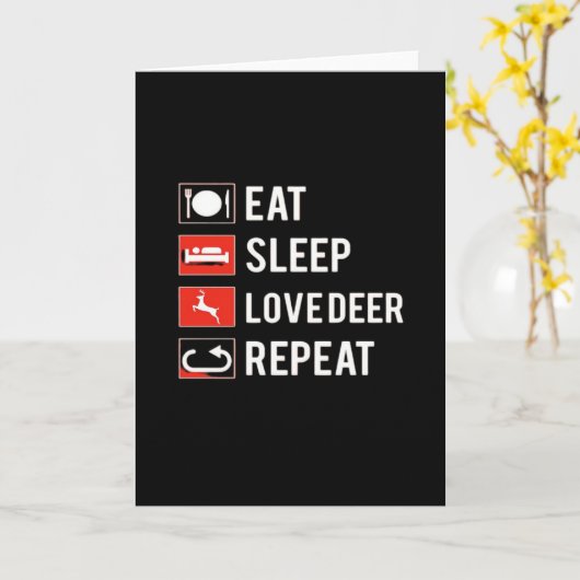 Awesome Deer Lover Creative MoFolded Greeting Card Karte (Gelbe Blume)