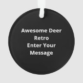 Awesome Deer Lover Minimal Retro SAcrylic Ornament (Rückseite)