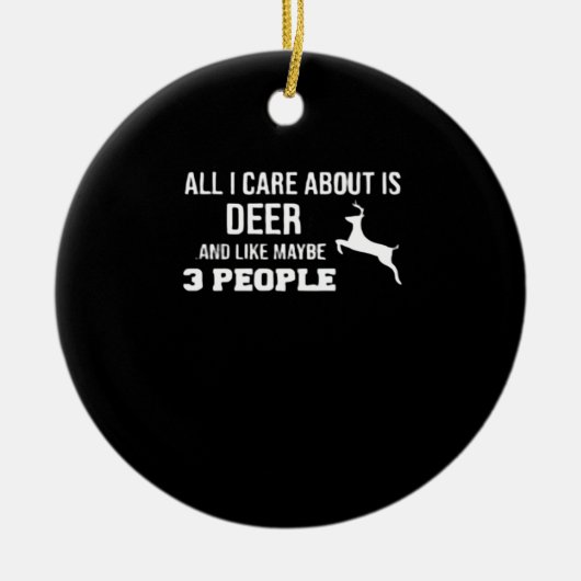 Awesome Deer Lover Minimal Retro Style Ornament (Vorne)