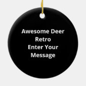 Awesome Deer Lover Minimal Retro Style Ornament (Hinten)
