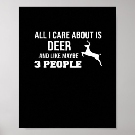 Awesome Deer Lover Minimal Retro Style Poster (Vorne)
