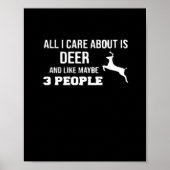 Awesome Deer Lover Minimal Retro Style Poster (Vorne)
