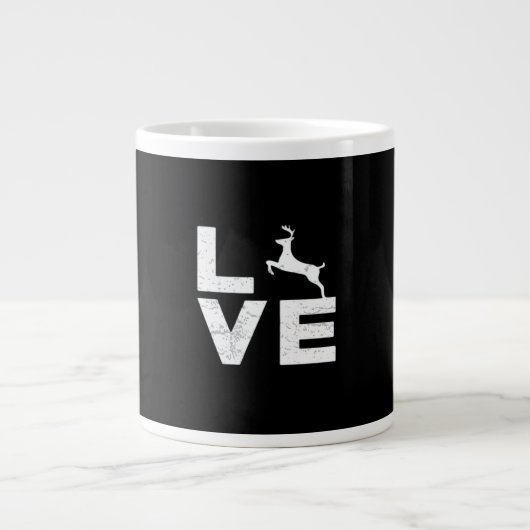 Awesome Deer Lover Trendy Aesthetic Design Jumbo-Tasse (Vorderseite)