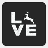 Awesome Deer Lover Trendy Aesthetic Design Quadratischer Aufkleber (Vorderseite)