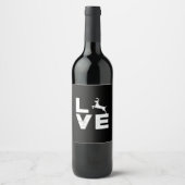 Awesome Deer Lover Trendy Aesthetic Design  Weinetikett (Vorderseite)