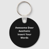 Awesome Deer Lover Trendy Aesthetic DesignKeychain Schlüsselanhänger (Rückseite)