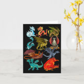 Awesome Dragon Lovers Types Of Dragons Karte (Gelbe Blume)