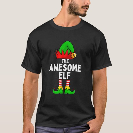 Awesome Elf Matching Family Christmas T-Shirt (Vorderseite)