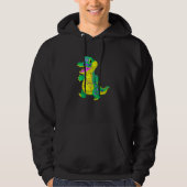 Awesome Festival Madri Gras Alligator Beads Men Wo Hoodie (Vorderseite)