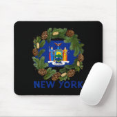Awesome Fir Xmas Wreath Costume With New York Flag Mousepad (Mit Mouse)