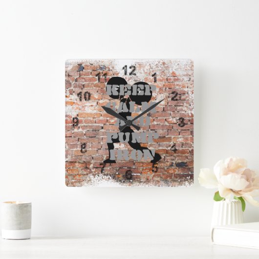 AWESOME GRUNE GYM QUADRATISCHE WANDUHR (Zuhause)