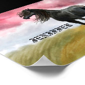 Awesome Horse Watercolor Poster (Ecke)