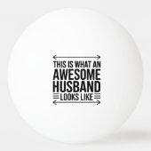 Awesome Husband Arrow Typography Tischtennisball (Vorderseite)
