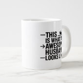 Awesome Husband Graphic Typography Jumbo-Tasse (Vorderseite Rechts)