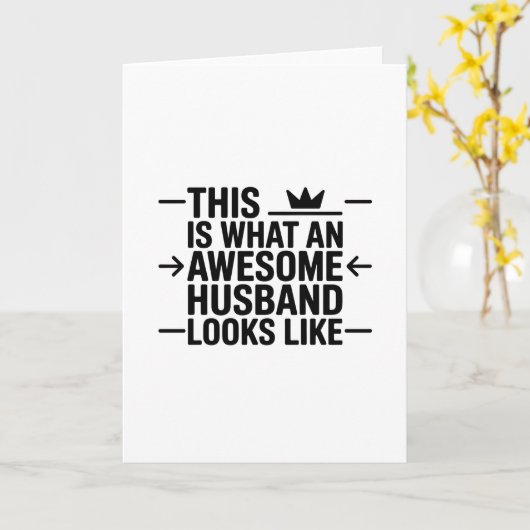 Awesome Husband Graphic Typography Karte (Gelbe Blume)