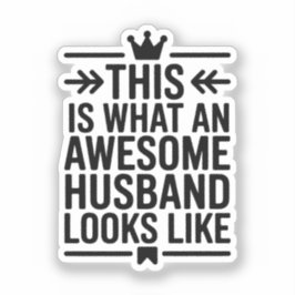 Awesome Husband Minimal Typography Aufkleber