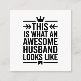 Awesome Husband Minimal Typography Begleitkarte