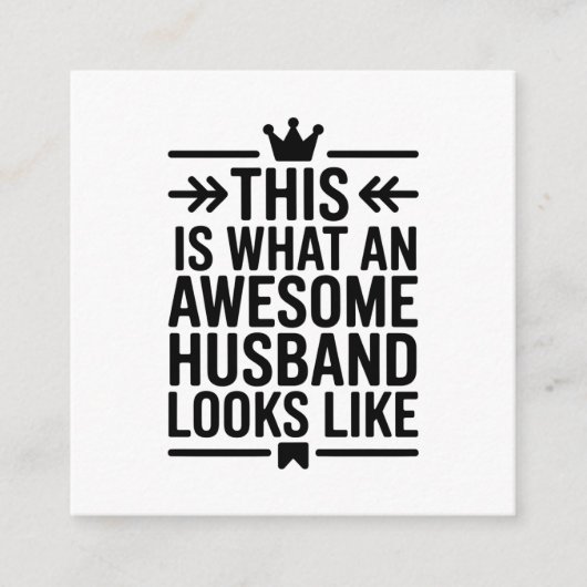 Awesome Husband Minimal Typography Begleitkarte (Vorderseite)