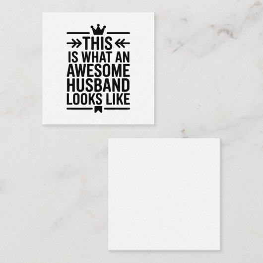 Awesome Husband Minimal Typography Begleitkarte (Vorne/Hinten)