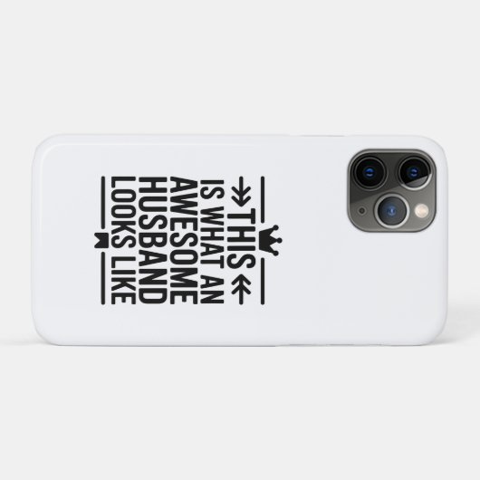 Awesome Husband Minimal Typography Case-Mate iPhone Hülle (Rückseite (Horizontal))