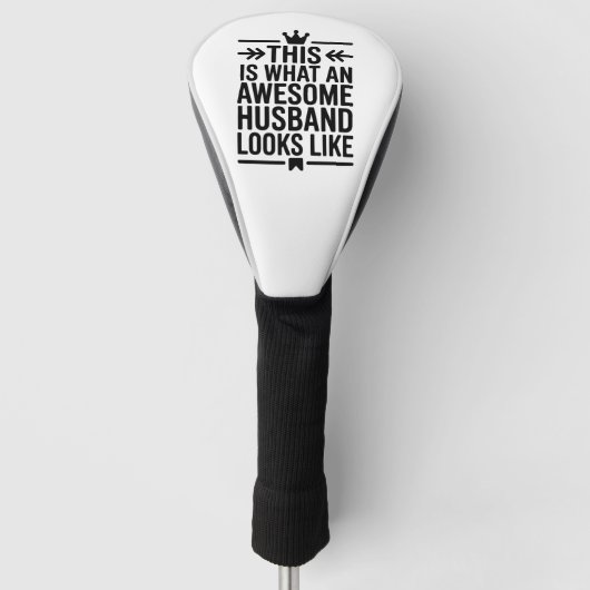 Awesome Husband Minimal Typography Golf Headcover (Vorderseite)