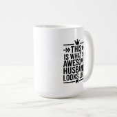 Awesome Husband Minimal Typography Kaffeetasse (VorderseiteRechts)