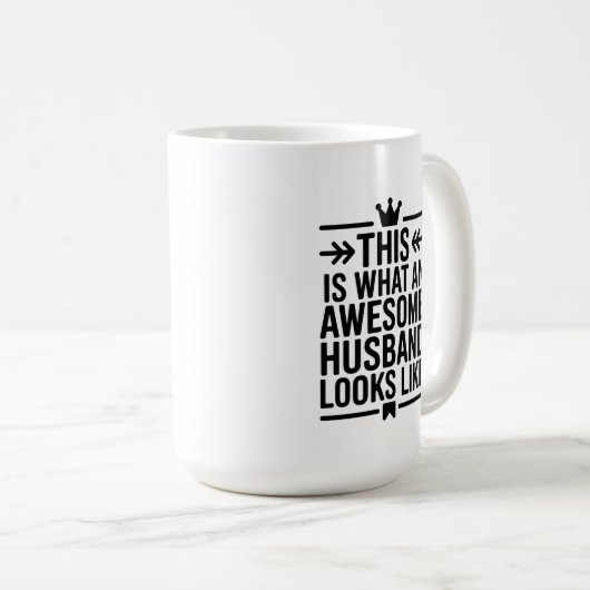 Awesome Husband Minimal Typography Kaffeetasse (VorderseiteRechts)