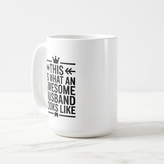 Awesome Husband Minimal Typography Kaffeetasse (Vorderseite Links)