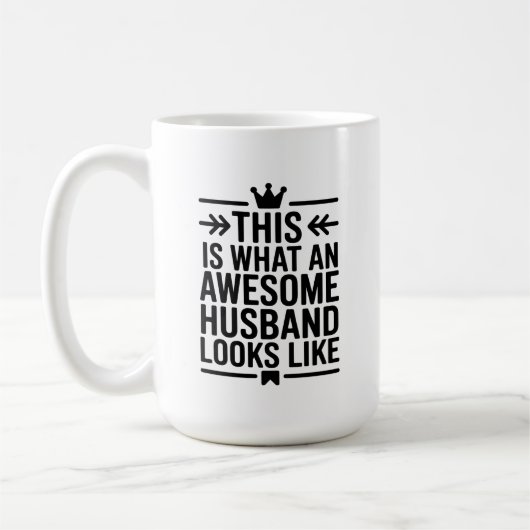 Awesome Husband Minimal Typography Kaffeetasse (Links)