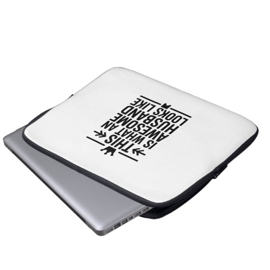 Awesome Husband Minimal Typography Laptopschutzhülle (Vorne Knopf)