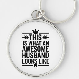 Awesome Husband Minimal Typography Schlüsselanhänger