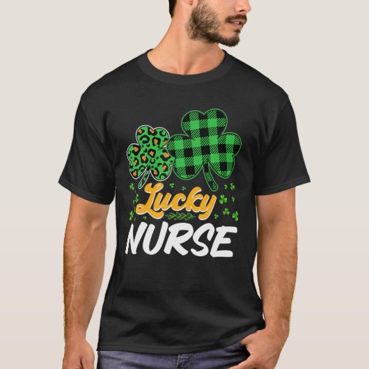 Awesome Irish Nurse St Patricks Day Shamrock Patte T-Shirt (Vorderseite)
